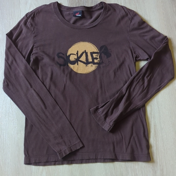 Brown Long Sleeve Graphic Tee - Picture 1 of 4